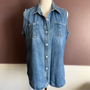 Vintage Sleeveless Denim Top